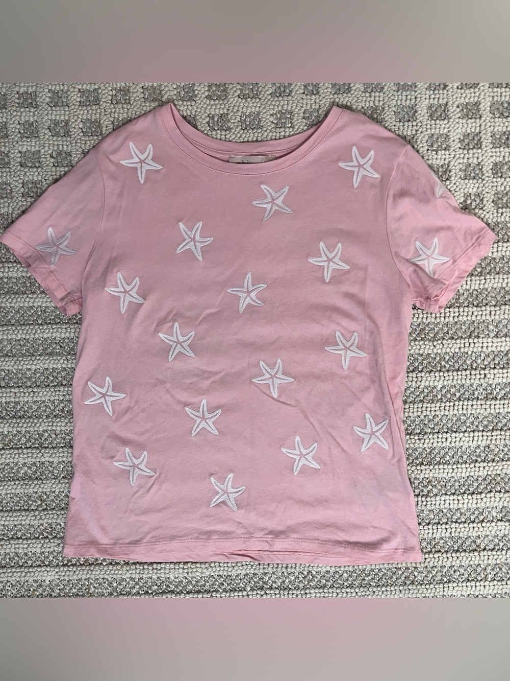 Philosophy Pink Tee with White Starfish small petite